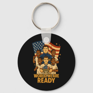 Welcome World We Are Ready For Soccer 2026 Key Ring