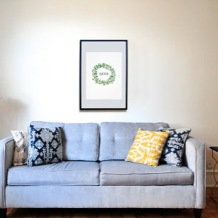 Welcome Wreath Established Custom Photo Print