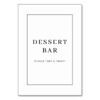 Welcoming Black and White Dessert Bar Sign
