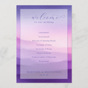 "Welcoming Ceremony Purple Gradient" Programme