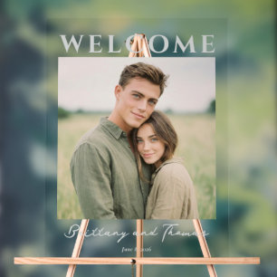 Welcoming Green Intimate Photo Acrylic Sign