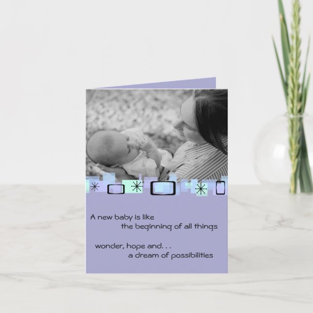 Welcoming New Baby Greeting Card (Front)