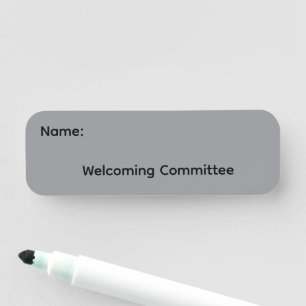 Welcoming Reusable Dry Erase Name Tag Magnetic