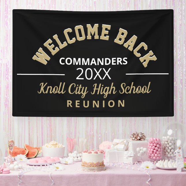 Welcoming School Colours! Class reunion banner (Party)