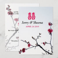 Welcoming Spring Sakura Double Happiness Wedding