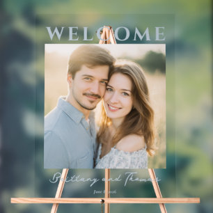 Welcoming Warm Minimalist Photo Acrylic Sign