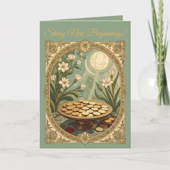 Welcoming Wealth, Luck, and New Beginnings Card (Front)