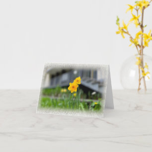 Welcoming yellow flowers card