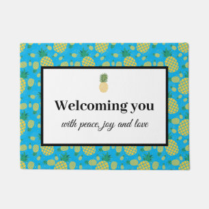 Welcoming You with Peace Joy and Love Doormat