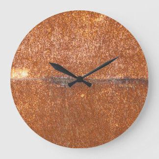 Welded old metal, rust texture. large clock