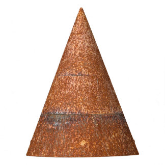 Welded old metal, rust texture. party hat