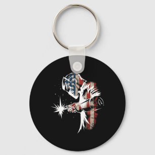 Welder American Flag Usa Patriotic Welder Gift  Key Ring