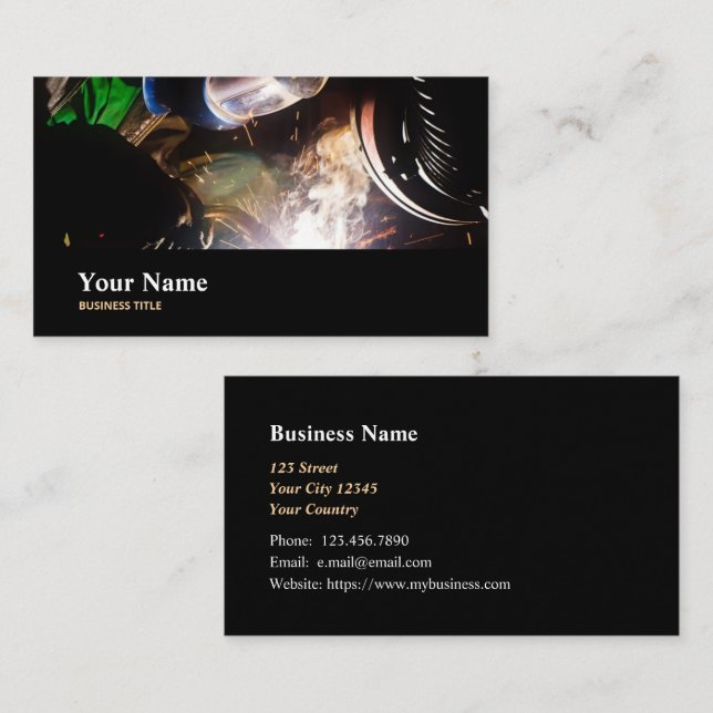 Welder Brazer Welder Fitter Wirer Business Card (Front/Back)