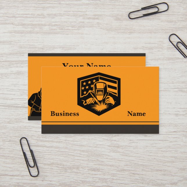Welder Business Card (Front/Back In Situ)