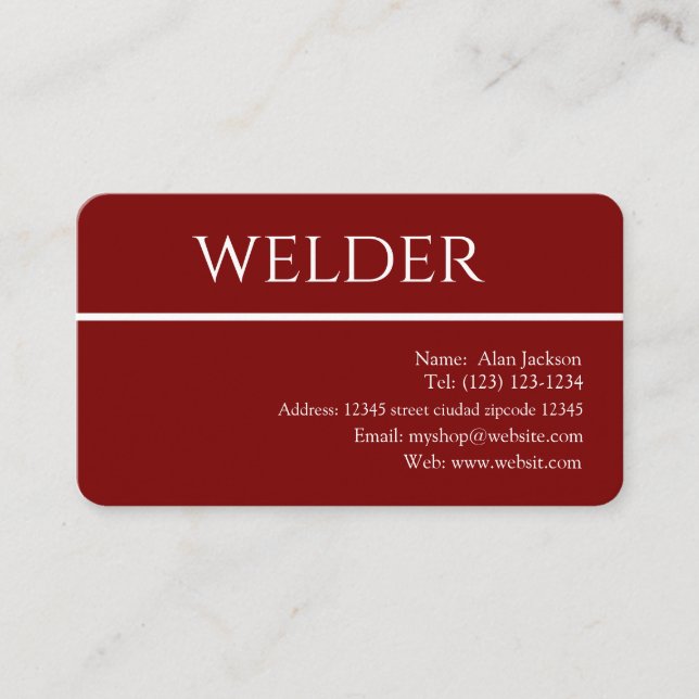  welder Business card editable (Front)