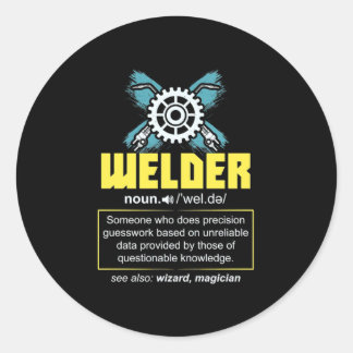 Welder Definition Classic Round Sticker