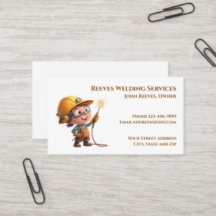 Welder Fabricator Contractor Service Business Card