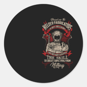 Welder Fabricators Welders Welding Backside Classic Round Sticker