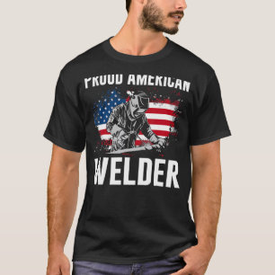 Welder  For Men Dad Proud American Welder T-Shirt