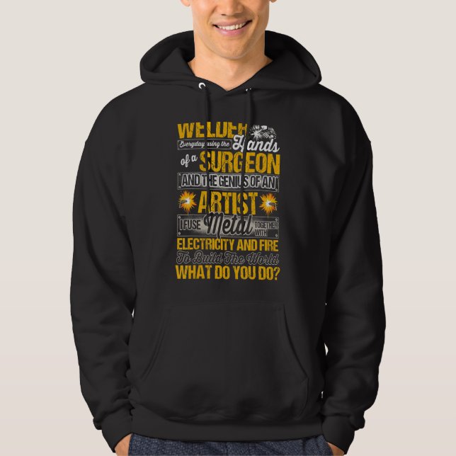 Welder For Men Funny Welding Saying Artist Of Ifus Hoodie (Front)