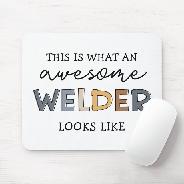 Welder Funny Awesome Welder Gifts Mouse Pad (With Mouse)