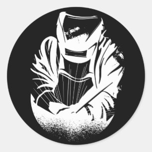 Welder Husband Classic Round Sticker