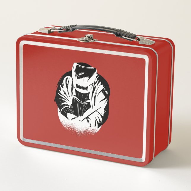 Welder Husband Metal Lunch Box (Front)