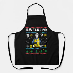 Welder Knit Ugly Christmas Sweater Gift Apron