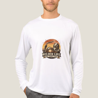 Welder Life Retro Sunset Bold Vintage Art Tee
