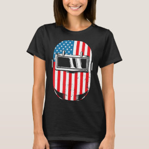 Welder Mask Welding American Flag Patriotic T-Shirt