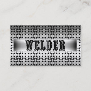 Welder Metal Look Business Card