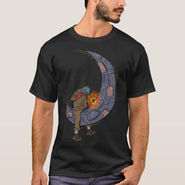 Welder Metal Moon T-Shirt (Front)