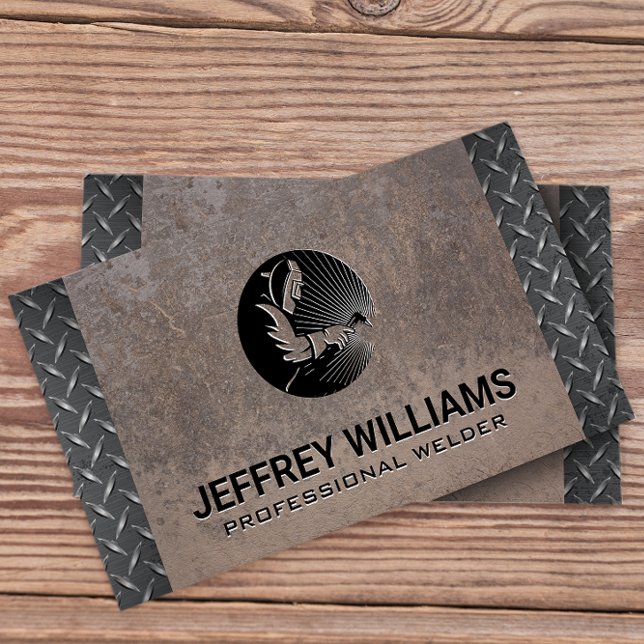 Welder | Metal Rivets | Plated Steel Business Card (Creator Uploaded)