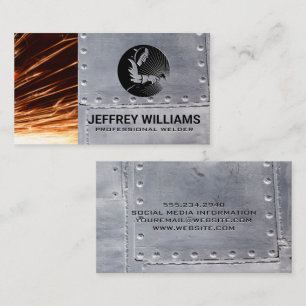 Welder Metal Rivets Sparks Business Card