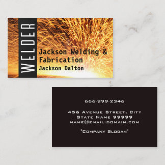 Welder | Metal Rivets | Sparks  Business Card