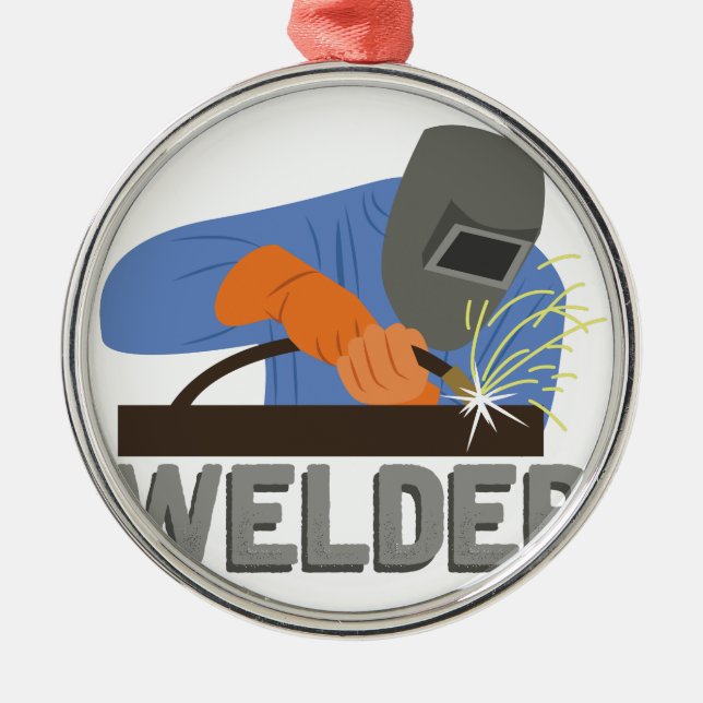 Welder Metal Tree Decoration (Front)