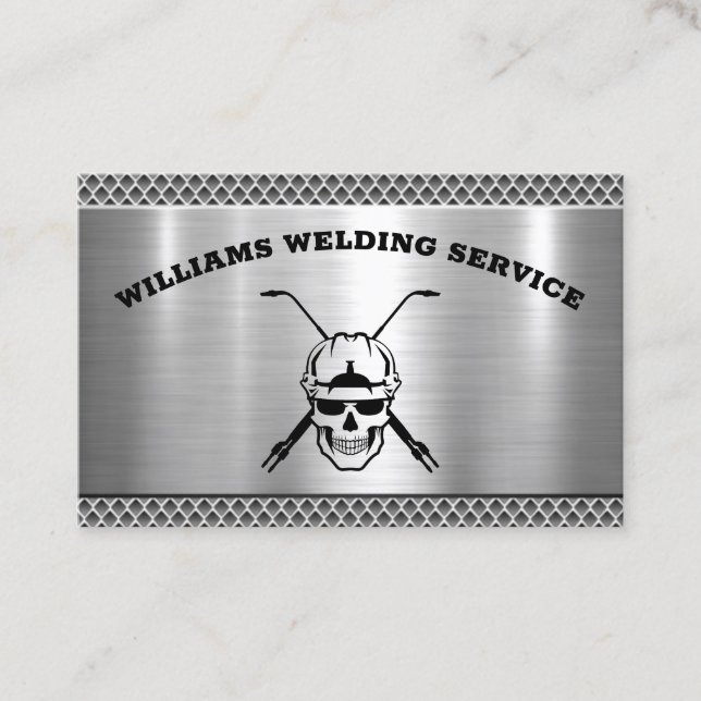 Welder Metal Welding Fabricator Business Card (Front)