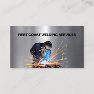 Welder Metal Welding Fabricator Contractor Service Business Card