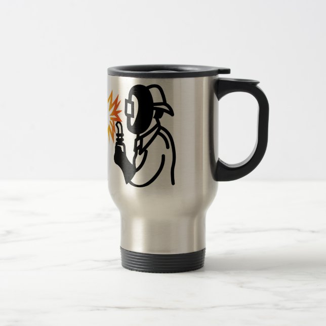 Welder Outline Travel Mug (Right)