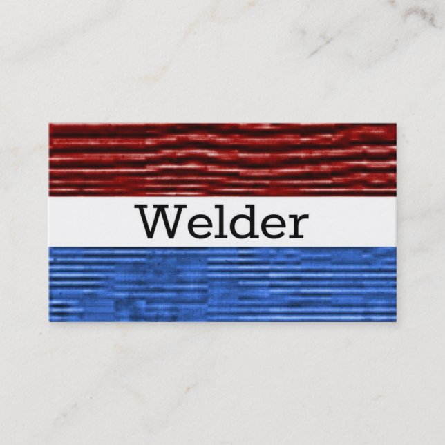 Welder Patriotic Business Card (Front)
