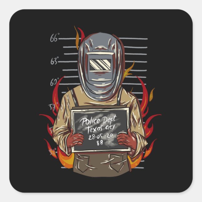 Welder Prisoner Square Sticker (Front)
