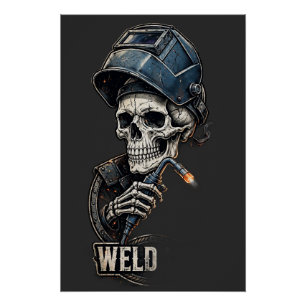 Welder Skull — Sparks Fly Poster