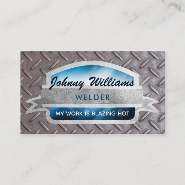 Welder Slogans Business Cards (Front)