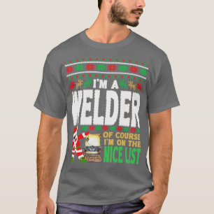 Welder Ugly Christmas Welder Gift T-Shirt