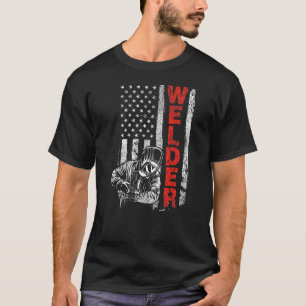 Welder  USA American Welding Worker Metalworking T-Shirt