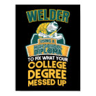 Welder Using A High School Diploma To Fix What