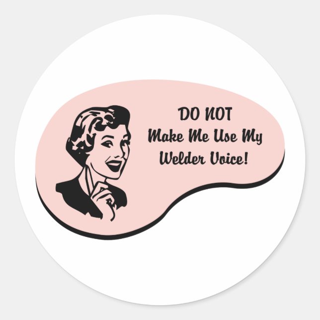 Welder Voice Classic Round Sticker (Front)
