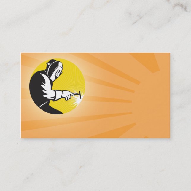 welder welding at work business card (Front)