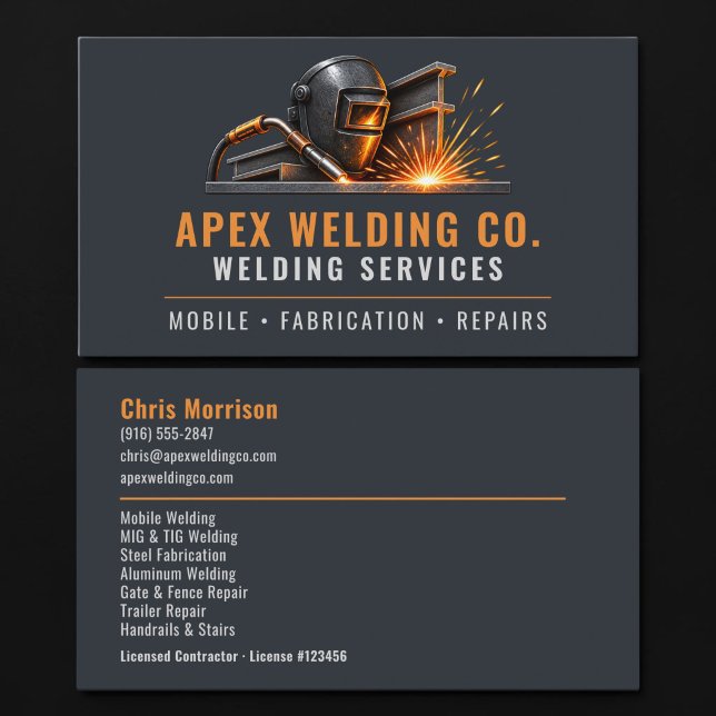 Welder Welding Professional Services Business Card (Creator Uploaded)
