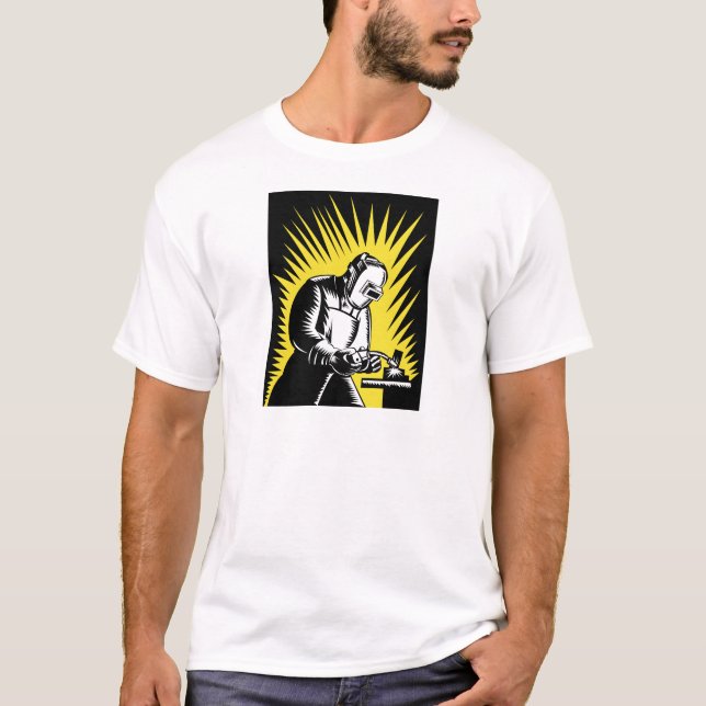 welder worker welding T-Shirt (Front)